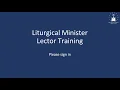 Lector Training 01-28-2025