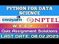NPTEL 2023 Python For Data Science Week 1 Answers Python For Data Science Assignment 1 Solutions