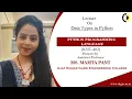 Data Types in Python Python Programming Language Lecture 05 By Ms Mamta Pant AKGEC