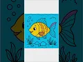 Fish Colouring Step by Step Easy Fish Drawing for Beginners Amazing Fish Coloring Tutorial