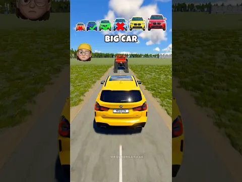 Moving 4x4 Pickup vs Big & Small Cars