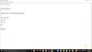 Java Program for Finding Fibonacci series by taking input from user