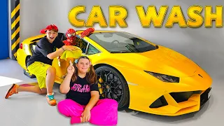 ALİNİN OTOPARKI Kids wash cars and pretend playing funny games