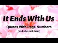 10 It Ends With Us Quotes With Page Numbers and Who Said Them