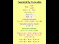 Probability Formulas - 1