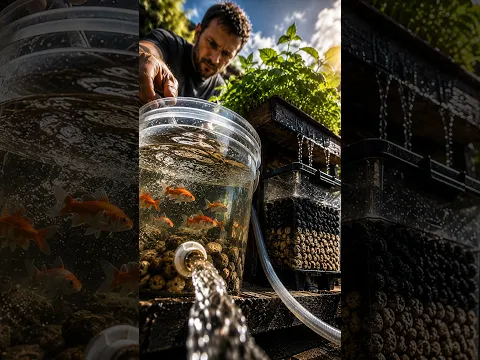 He Turned a Bucket Into a Self Cleaning Fish Tank