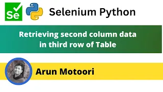 Retrieving second column data in third row of Table using Selenium Python Selenium Python