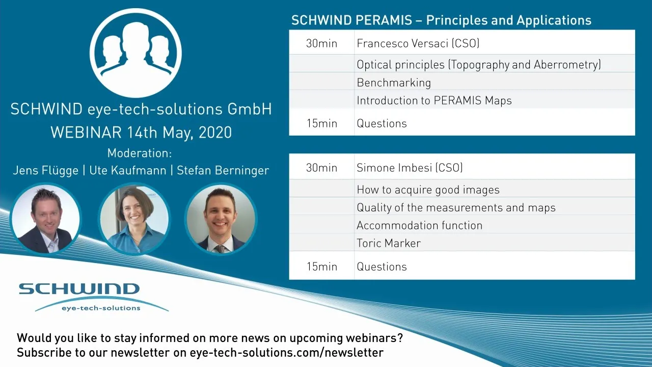 SCHWIND Peramis: Principles and Applications. Webinar | Recording of 14 May 2020
