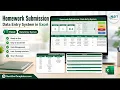 Homework Submission Data Entry System in Excel
