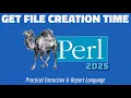 How to Get File Creation Dates in Perl - Easy MINI PROJECT Script Tutorial