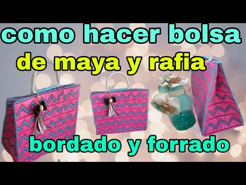 Download MP3 Cómo hacer una bolsa de malla plastica y rafia con forro dentro/armada y cosida paso a paso