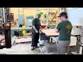 Black Walnut Slab Sanding for Showroom June 6 2025