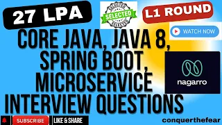 Core Java Java 8 Spring Boot Microservice Kafka Docker Interview Questions Nagarro L1 Round