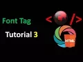 HTML tutorial for beginner 3 - Font Tag