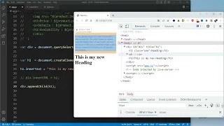 JAVASCRIPT Create New Element In DOM - Part 19