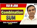 Combination Sum LeetCode 39 Recursion Backtracking in Java DSA in Java Full Course