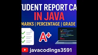 Student Report Card Generator in Java Marks Percentage Grade Calculation Made Easy