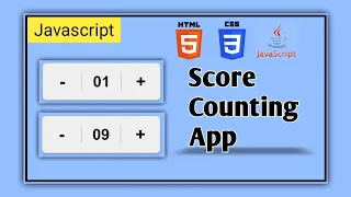 Button with Increment Decrement Number Using HTML CSS Java Script