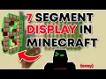 7 SEGMENTS DISPLAY MINECRAFT REDSTONE LOGIC