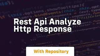 Rest api analyze http response