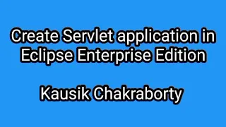Create Servlet Application in Eclipse IDE