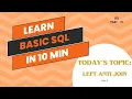 SQL JOINS - LEFT ANTI JOIN Detailed Explanation SQL Tutorial Part 21