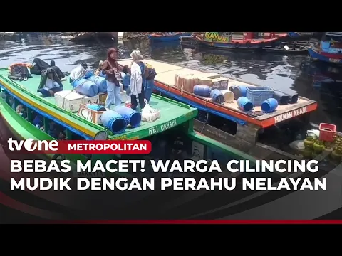 Unik, Warga Cilincing Pilih Mudik Pakai Perahu Nelayan