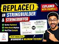 378 replace method of StringBuilder and StringBuffer classes in Java Selenium Java 2026