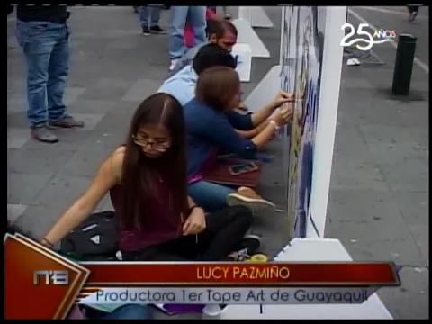 Estudiantes de la Espol realizaron 1er Tape Art de Guayaquil
