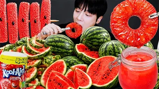 ASMR MUKANG | 수박 껍질 요리 모음 먹방 & 레시피 수박 쿨에이드 디저트 아이스크림 젤리 Dishes made with watermelon rind