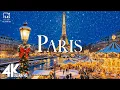 Lagu Kerstsfeer in Parijs 4K | Stad van Licht \u0026 Feestelijke Magie met de beste kerstliedjes (4K)🎄✨