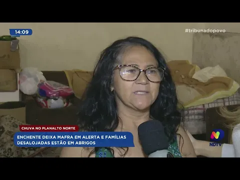 Chuva no Planalto Norte: enchente deixa Mafra em alerta e famílias desalojadas estão em abrigos