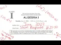 June 2024 Algebra 1 Regents Exam Review Part 2 - 30