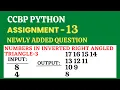 Numbers in Inverted Right Angled Triangle - 3 Assignment