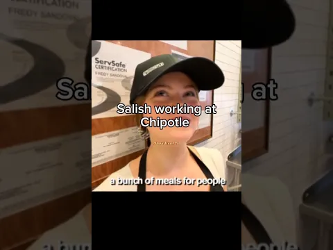 Salish working in Chipotle #salishmatter #jordanmatter #chipotle #fyp #viral #trending #shorts #fy