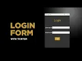 Python project - Login form with Tkinter 17 mins real time no talking
