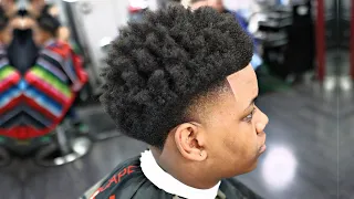 FULL LENGTH FRESHEST HIGH TAPER HAIRCUT TUTORIAL SPONGE CURL