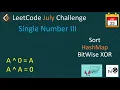 single number iii single number 3 single number 3 leetcode leetcode 260 bitwise xor