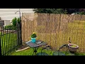 INSTALLING BAMBOO FENCING WILL THIS WORK I WONDER I HOPE IT LOOKS GOOD WHAT DO YOU THINK