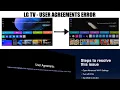 LG TV - Unable to Load User Agreements Error FIXED