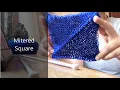 Mitred square Double Decrease Selvedge Fast Easy Knit SL2tog P2SSO