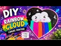 DIY Rainbow Cloud Canvas Painting Easy Rainbow Cloud Canvas Art Tutorial