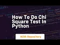 how to do chi square test in python