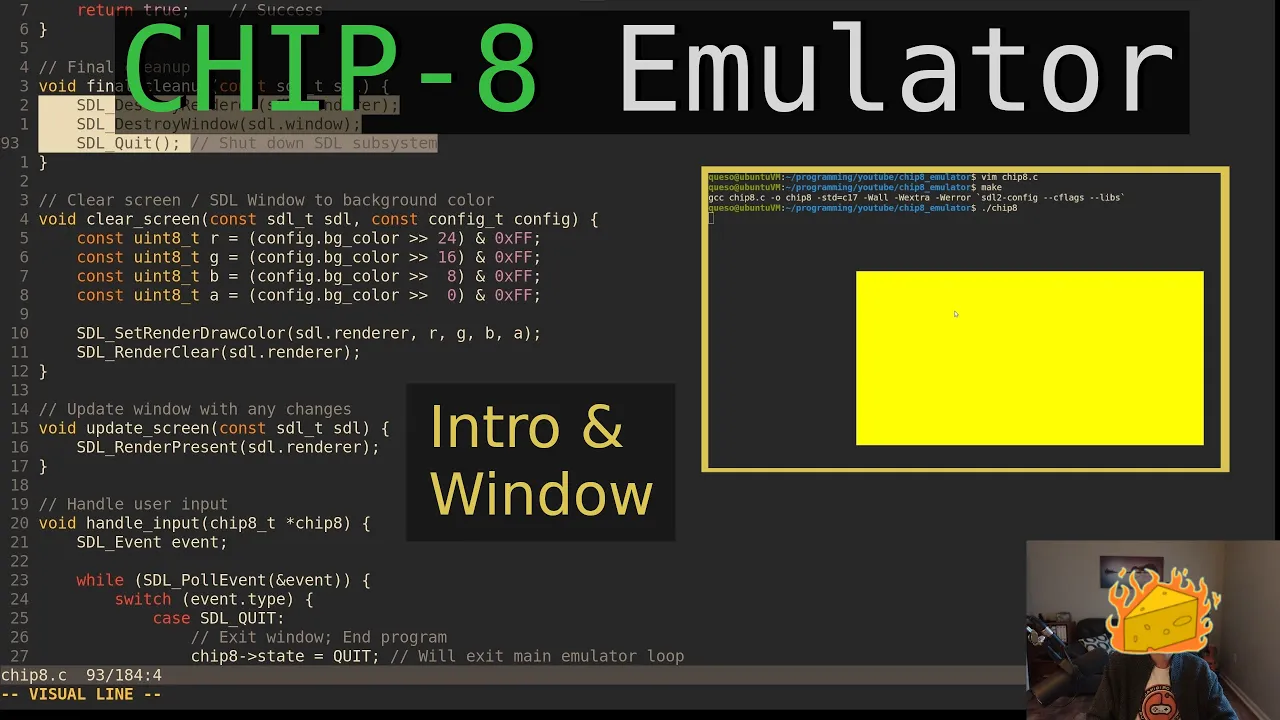 CHIP-8 Emulator p1: Intro & Window Setup (C / SDL2)
