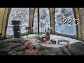 Download Lagu 캠핑 브이로그 . 극한 한파 -22℃, 실내온도 31℃!! 따뜻한 텐트 안 강아지와 설중캠핑 . 화목난로 ASMR