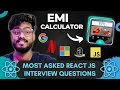 React JS Interview Questions EMI Calculator - Frontend Machine Coding Interview Experience