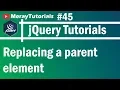 jQuery 45 - Replacing a parent element while retaining child elements