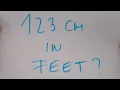 123 cm in feet