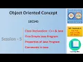 Java Object Oriented Concepts Session-5 First Simple Java Program
