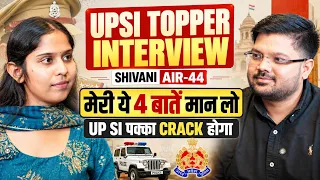 UPSI Topper Interview | Shivani AIR-44 | Preparation Strategy & Success Story